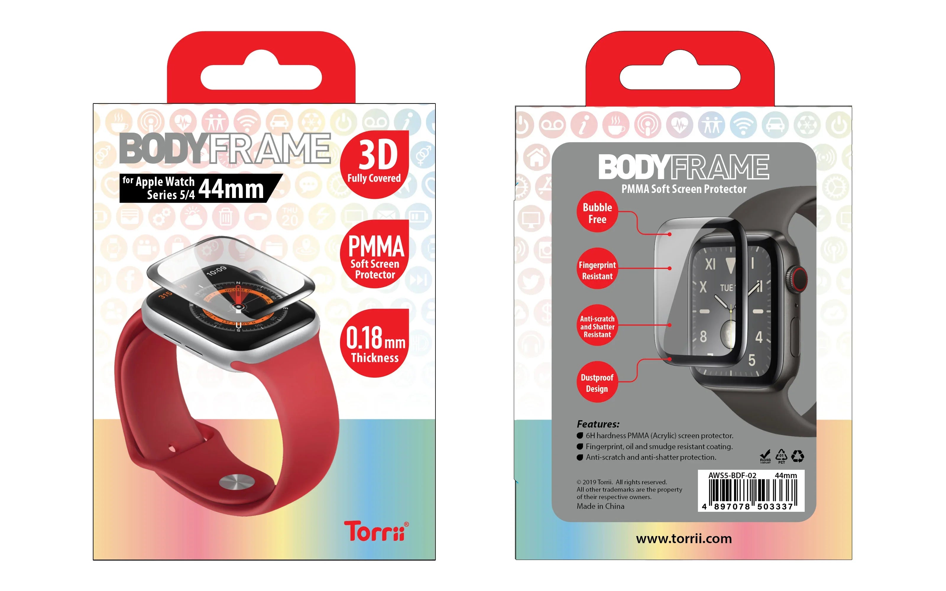 Torrii Bodyframe For Apple Watch Series 5/4 - 44Mm - Black - Tashqila Torrii Bodyframe For Apple Watch Series 5/4 - 44Mm - Black - Tashqila